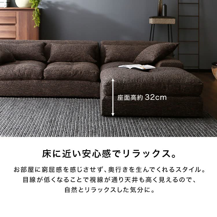 Amazon.co.jp: LOWYA ロウヤ ソファ ローソファー ソファセット